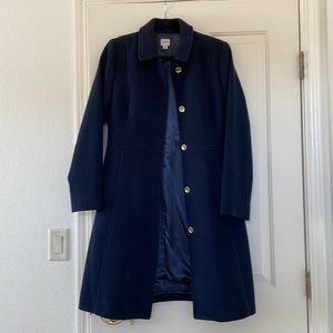 J. Crew navy wool coat
